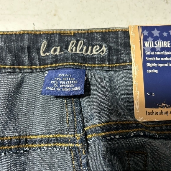 New LA Blues Women’s Willshire Fit Denim Jeans Size 20WT  Blue Tapered Leg BNWT - Picture 3 of 6